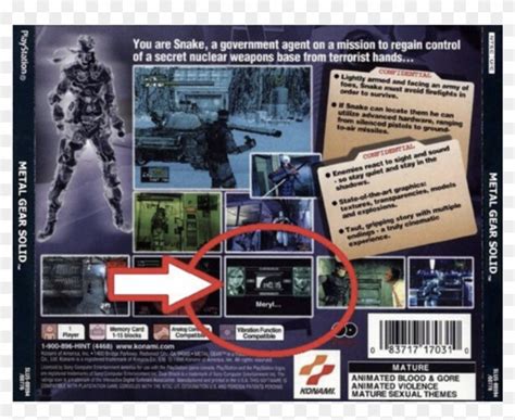 number on back of box metal gear solid radio|meryl's frequency on metal gear solid.